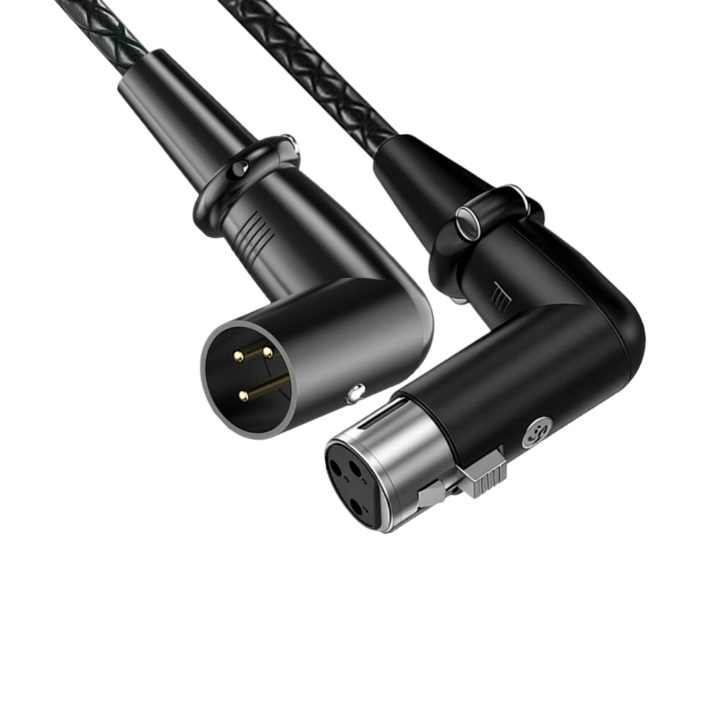 Lightweight 3Pin Male To Female Microphone-2M Double Elbow 7754000521517