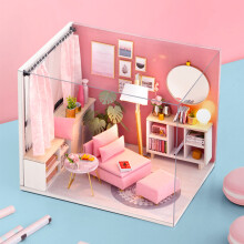 Barkács ház készlet romantikus Valentin-napi ajándékhoz, vintage miniatűr kanapé, komplett összeszerelő eszközök mellékelve a