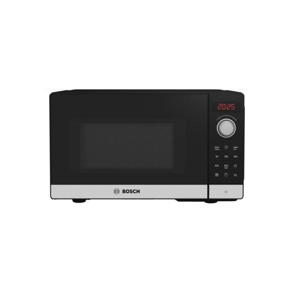 New Bosch Serie 2 Fel023ms2 Microwave Countertop Solo Microwave 20 L 800 W Stainless Steel Black