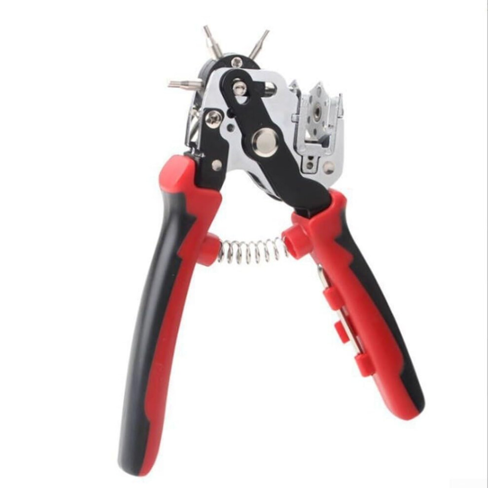 6In1 Heavy Duty Hole Punch Pliers With Needles (2Mm4.5mm) For Leather And Cardboard Materials Stainless Steel 9105992545001