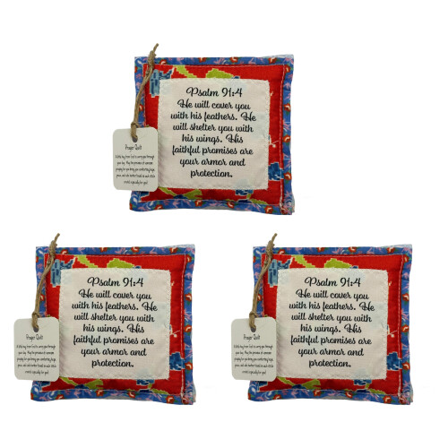 Durable Fabric Prayer Bag Containing Uplifting Messages for-L