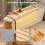 Flexibler Bambus-Sofaarmig-Tisch mit Becherhalter, 990g 4