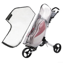 Golf Bag Waterproof Cover, Transparent PVC, Rain, Mud, And Dust Resistant, Foldable For Cart And Course Travel