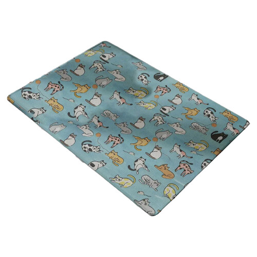 Ice Silk Cooling Mat Durability For Dogs-Cat Park Blue C
