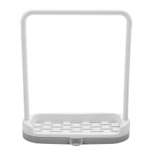 Organizzatore da cucina per spugne e panni, supporto per stracci facile da pulire con asta ad asciugatura rapida, colore grigio, porta spugne da