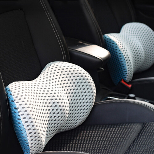 Back Support Pillow for Office and Car Seats, 3D-Light Grey 2