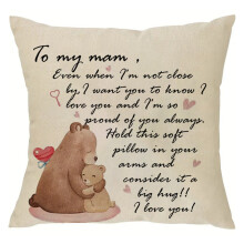 Pillowcase With Prints Cushion Cover Mother's Day Decorative-4