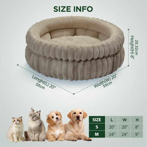 Soft Plush Cats Bed with Detachable Cushion Design for-Gray 2