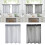 Semi-Transparents Voile Polyester Eyelet Curtain-grey 76x60cm 2