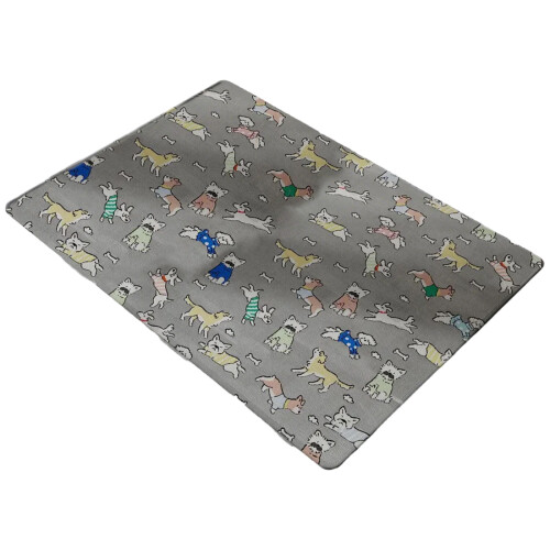 Ice Silk Pet Cooling Pad Helps Prevent-Dog Park Grey A