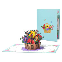 Sonnenblumenkorb – 3D-Pop-Up-Grußkarte für Geburtstag und Muttertag, umweltfreundlich, 30 x 20 cm, perfekt für besondere Anlässe