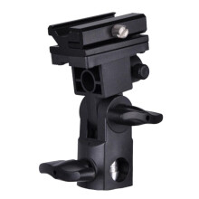 B Shape Flash Stand Bracket Pitch Angle Mount For DSLR Flashes And Umbrella Holder, Monitor Ring Light Compatible