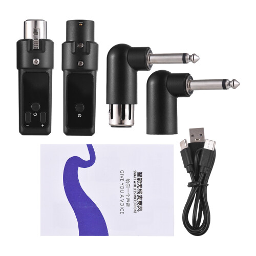 Kabelloses XLR-Mikrofonsystem 2,4G, 7-8H, Schwarz 2
