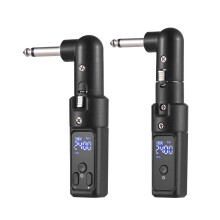 Kabelloses XLR-Mikrofonsystem 7-8h wiederaufladbar 2400MHz Schwarz