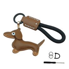 Leuke en eigenzinnige teckel sleutelhanger Elegante-13