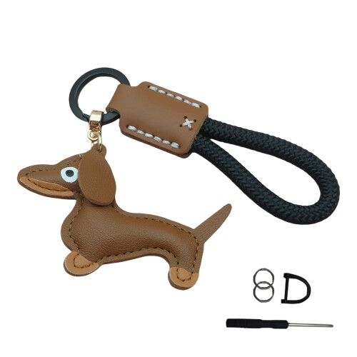 Leuke en eigenzinnige teckel sleutelhanger Elegante-13