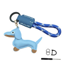 Charmante lederen puppy sleutelhanger Lichtgewicht teckel-23