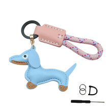Charmante lederen puppy sleutelhanger Lichtgewicht teckel-16