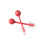 Portable Bioceramic Ear Studs for Active Lifestyles and-Red 1