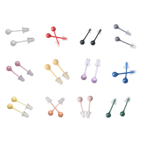 Portable Bioceramic Ear Studs for Active Lifestyles and-Red 1