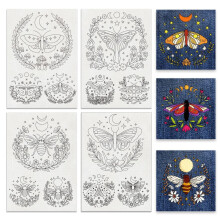Water Soluble Embroidery Patterns 29.7x21 Cm 4 Sheets 12 Pcs Stick And Stitch Stabilizer For Hand Sewing Beginners