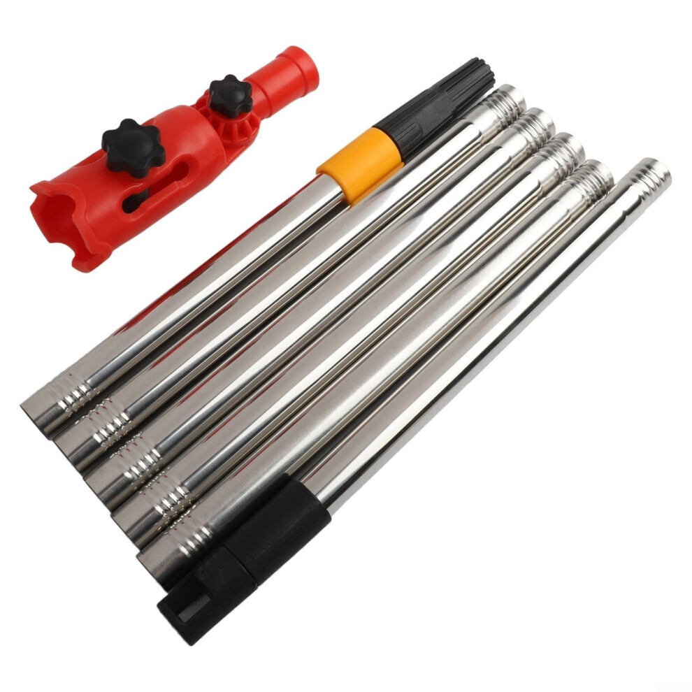 Roller Extension Pole Telescopic Rod 180Degree Rotating Clamp For Ceiling Painting Hardreach Areas Metal 1.7M Set 9323874259123