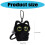 Porte-clés en peluche chat noir-Écharpe rouge et blanche 3
