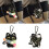 Porte-clés en peluche chat noir-Écharpe rouge et blanche 2