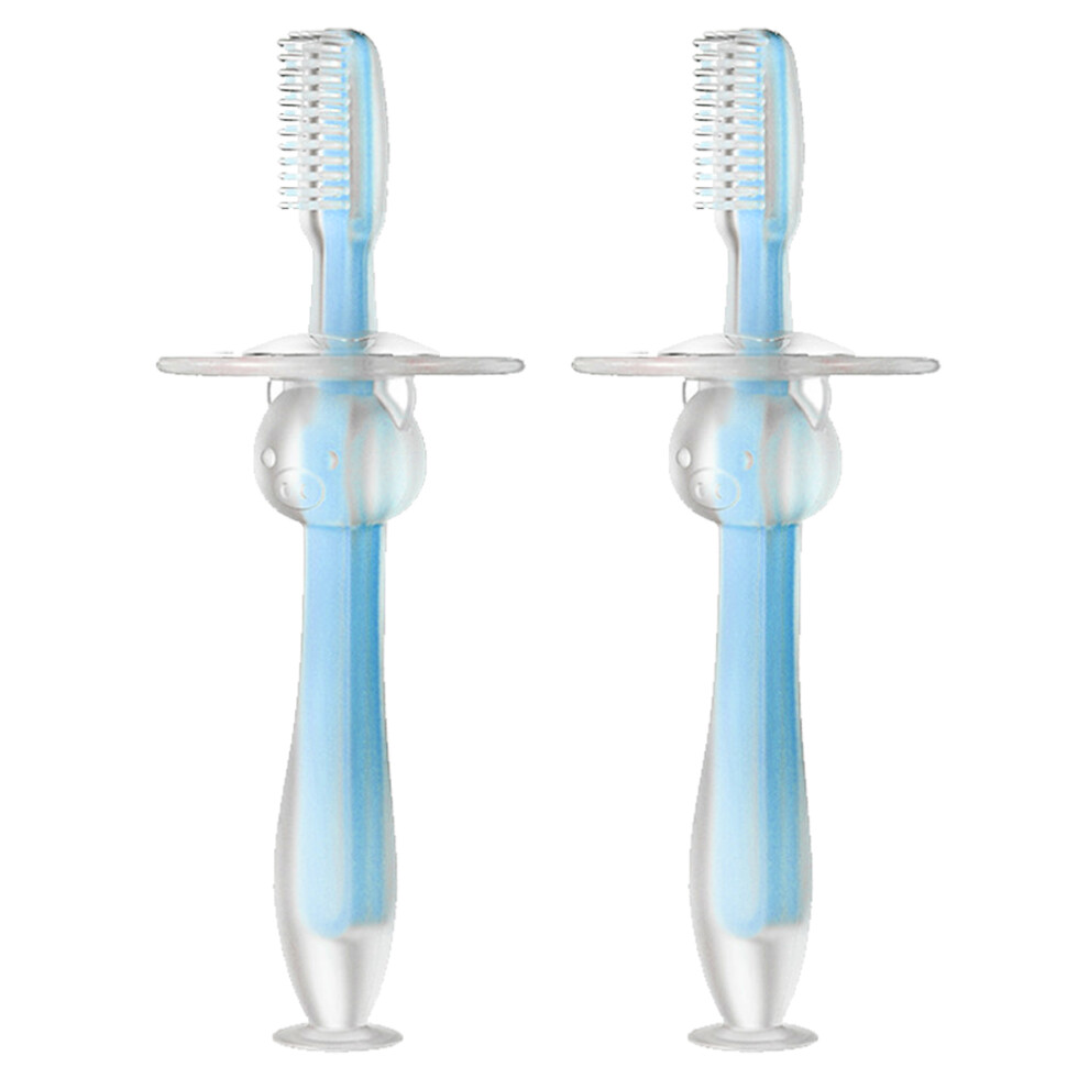 Silicone Baby Toothbrush for Oral Hygiene Education, Gum Massage Relief Effective Cleaning of Teeth and Mouth with Sensitive Mouth Gentle