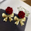 Boucles d'oreilles artisanales élégantes à nœud papillon Rose, 6