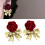 Boucles d'oreilles artisanales élégantes à nœud papillon Rose, 2