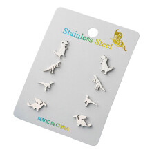 Ear Accessory Animal Ear Studs Suitable for Teens-Steel Color