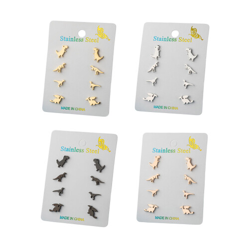 Ear Accessory Animal Ear Studs Suitable for Teens-Steel Color 1