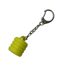 Lip Gloss with Keychain Caps Convenient Makeup Tool-Yellow