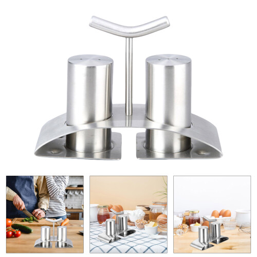 Kitchen Seasoning Bottle Set Condiment Box With Stand Cooking 1