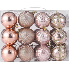 Bolas de Natal reutilizáveis, decoração ecológica e inquebrável com ganchos fáceis de pendurar para casa, casamento e escritório (24 unidades