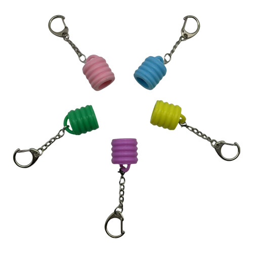 Lip Gloss with Keychain Caps Convenient Makeup Tool-Yellow 1