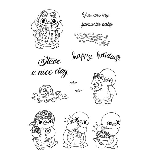 Christmas Elements Silicone Clear Seal Stamp Card Making-492