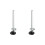 Robustes Ohrdehner-Set aus Glas für-Schwarz 1,6 mm 1