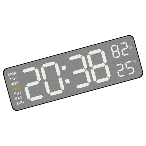 Metal Digital Alarm Clock with Adjustable-Black shell 5513