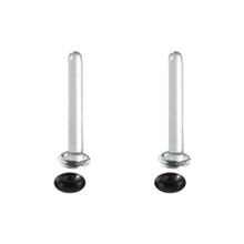 Ohrstöpsel-Set aus Glas in leuchtenden Farben für-Schwarz 2mm