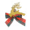 Weihnachts-Serviettenringe,-02 Goldener Elch 1
