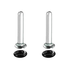 Robustes Ohrdehnungsset aus Glas, Plugs für-Schwarz 3mm