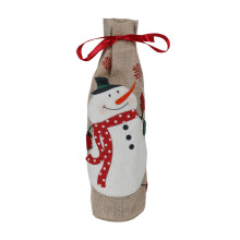 Kawaii kerstwijnfleshoezen Kerstman-2 Sneeuwpop