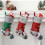 Grands bas de noël décoratifs 18 pouces, bas de-Père Noël vert 3