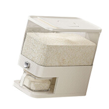 Cereal Storage Box Plastic Large Clear Pressed-10 Pounds White