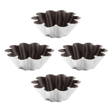 4Pcs NonStick Eggs Tart Molds Aluminium Small Tart Pans Pie