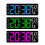 Grande horloge murale LED de 17,3 pouces avec télécommande,-Bleu 2