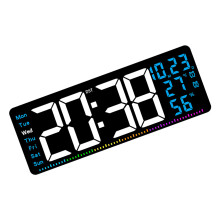Colorful LED Clock With Multiple Functions Including Time-Blue