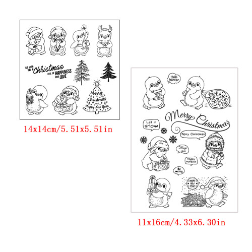 Kerst Elementen Siliconen Clear Seal Stempel DIY-497 2